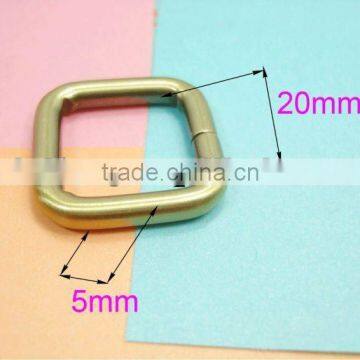fashion bag side metal square rings 3/4"