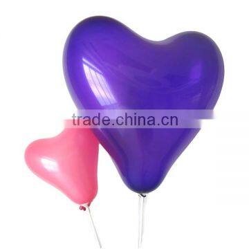 Hot sell colorful heart latex balloons for party decoration/rubber balloon