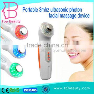 2016 best home use ultrasonic led bio light facial beauty device for beauty girl