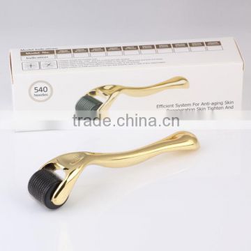 Wholesale stainless micro needle derma roller medical, 540 micro mesoroller derma roller skin care fine titanium