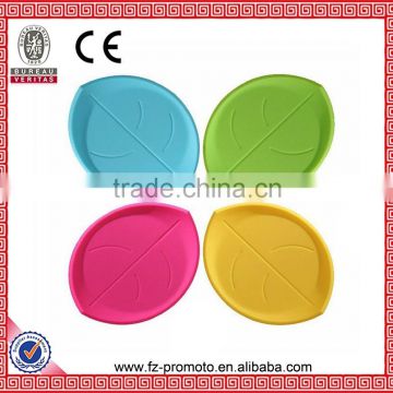 Creative 3D Leaf Shaped Silicone Coasters Candy Color Dinner Placemats For Table Unique Cup Mats Tablemat