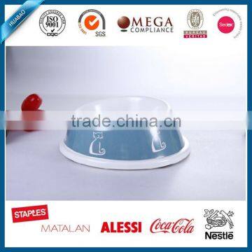 Superior Quality Stainless Steel 18/8 Pet Bowl With Melamine Base, Single Dog Feeder