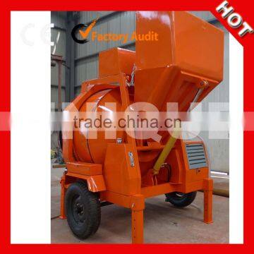 Widely used diesel concrete mixer for small project with hydraulic tipping