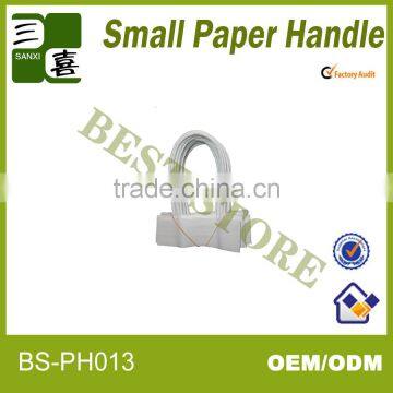 2013 Shanghai sanxi white eco-friendly kraft Paper handle with good quality and low price