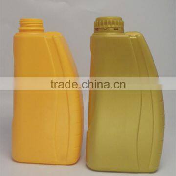 1 Liter gold and yellow engine oil plastic bottle lubricating oil bottle