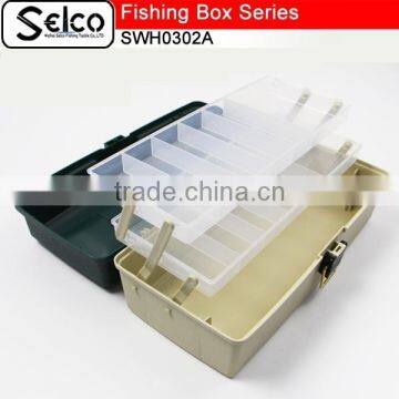 34*17*13.5cm China Top Transparent plastic fishing tackle box