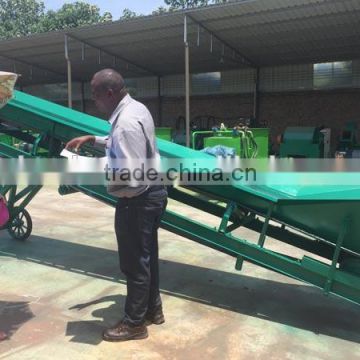 mobile bulk inclined flat belt conveyor with hopper