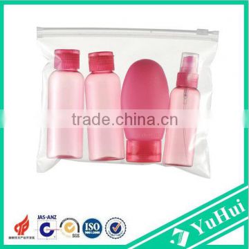 Personal Care Industrial Use and Shampoo Use 4pc Clear Air Flight Holiday Travel Airport Bottle Dispenser Set