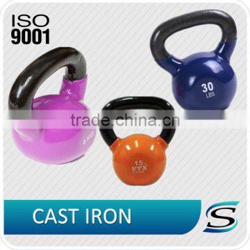 Logo custom color vinyl kettlebell for fitness