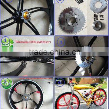 Motorized bicycle wheels, complete Wheel (front and rear) with Adapter and sprocket, 26 inch bicycle wheels