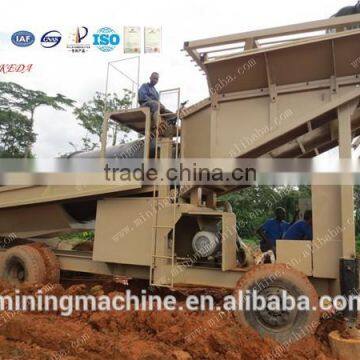 Alluvial gold wash plant with trommel,vibrating sluice,shaking table With Patent For Sale