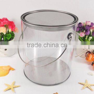 Food popcorn packaging tin bucket with handle