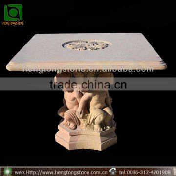 Stone Carving Marble Table with Children Design