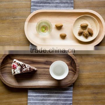 Walnut Beech wooden tray Breakfast tray Tea tray Eco friendly Appetizer tray serving tray wood plate Bread tray