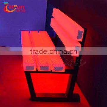 Outdoor Furniture Plastic Patio Bench RGB Lights Cheap Price photo-2