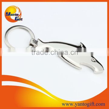 Custom Shark Shape Metal Bottle Opener Keychain