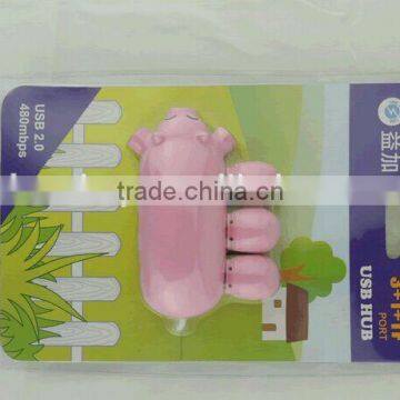 2015 Best Selling Pig Shape USB Hub Creative 3 USB Connect Computer USB Hub photo-5
