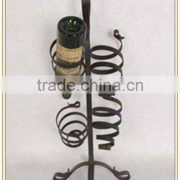 Metal wine bottle holder