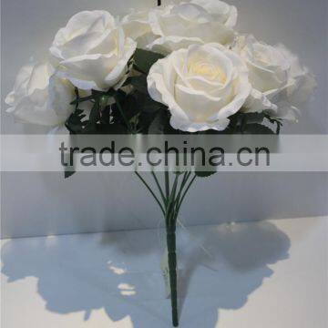 brand name artificial flowers fabric bundled 9 heads roses