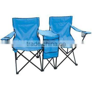 High quality foldable double seats beach chair with armrest