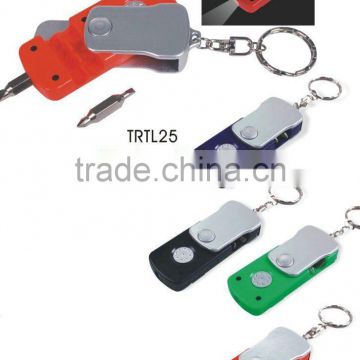 Mini tools with LED light keychain