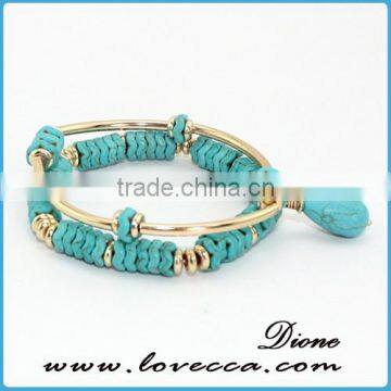 Bohemian Jewelry 2016 Guangzhou Wholesale Synthetic Turquoise Stone Bracelet photo-3