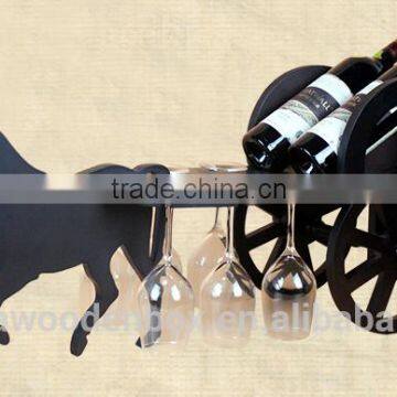 Fashion bar Display Wine Rack Custom Made Hanging Wine Glass Rack handmade wooden wine rack