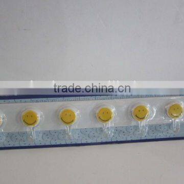 hook with round smile face patterns / plastic hook