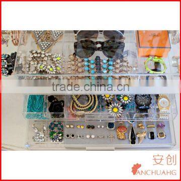 Large Desk Acrylic Jewelry Organizer Display Box photo-4
