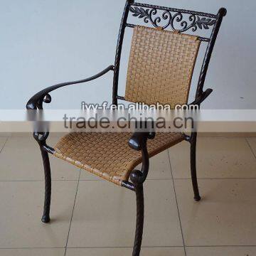 dining cast aluminum frame with PE rattan chair /rattan furniture in China (Foshan )