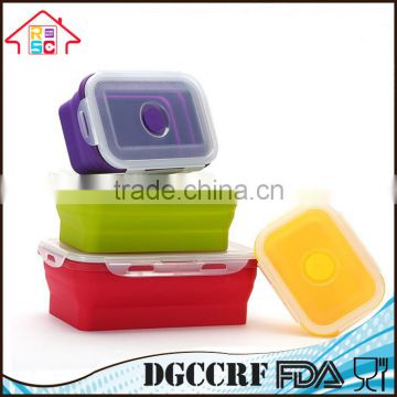 Microwave Safe Silicone Collapsible Food Container /Lunch Box