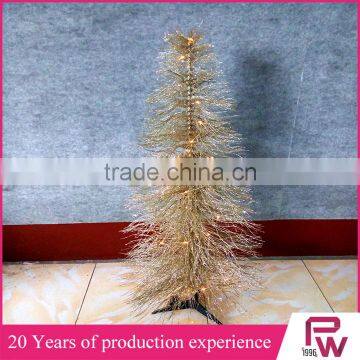 Glitter Pine Needle Artificial Christmas Tree With Ornaments photo-3