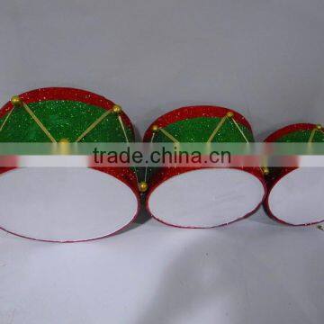 New Christmas Crafts Christmas Drum Decoration Metal Top Quality Fujian Factory