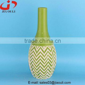 2016 popular home decor color wash ceramic tall vase