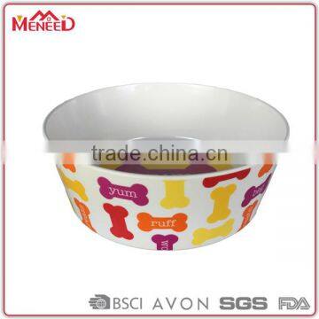 Dog Bone Printed Stackable Dog Plastic Salad Bowl 3pcs photo-5