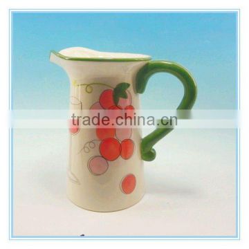 Big size white DeHua ceramic kettle with handle,hot sale