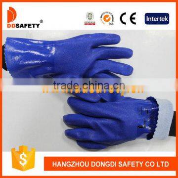 DDSAFETY 2017 Cotton Lined Blue Pvc Gloves