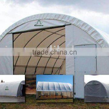 Fabric Building with side opening, commercial warehouse storage shelter, garages