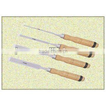 wooden handle hardened carpenter steel chisel