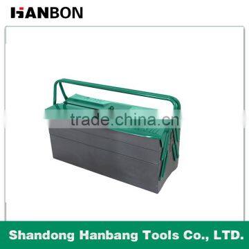 Three layers folding portable tool box with large capacity