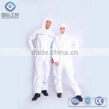 disposable microporous coverall,overol desechable for safety use,disposable coverall with hood elastic cuff