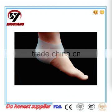 silicone gel heel and ankle sleeve cushion pad silicone socks for shoe heel protector