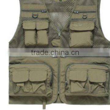 Multi-pocket mesh vest / Reporter Photography Outdoor Fishing Vest / Men fisherman vest