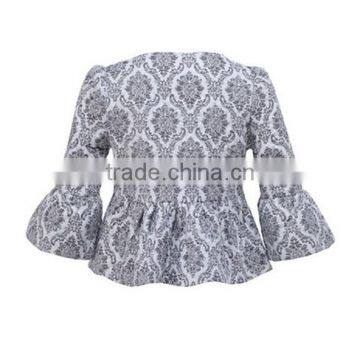 Trendy Fashion Pullover Short Style Peplum Blazer With Flared Sleeve photo-2