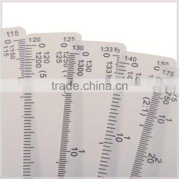 Kearing Brand Promotional Plastic Fine Shaped Scale Ruler ( 5pcs as 1 Set ) With Metal Rivet # 8500-5 photo-3