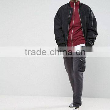 2017 Competitive High Quality New Design Durable 100% Cotton Soft Touch Knit Funnel Neck Burgundy Running Casual Men Jumper photo-4