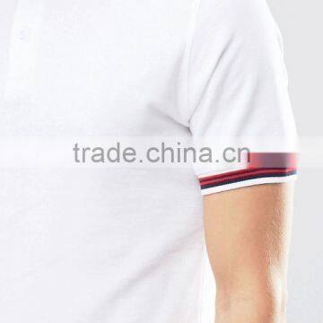 Custom Short Sleeve Baseball Collar Button Placket White Men's 100% Cotton Breathable Pique 200g Blank Casual Sport Polo T-Shirt photo-3
