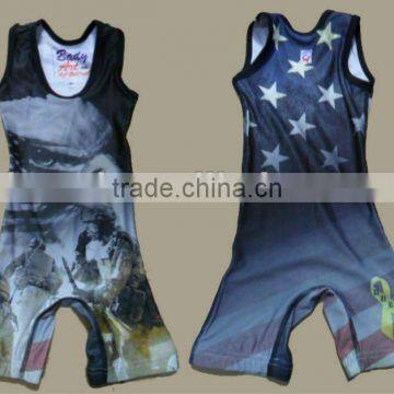 OEM Service Wresting Singlets High Quality Nylon-Spandex Wrestling Wear