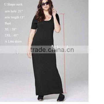 MGOO Stock Plus Size Women Dress Rayon Spandex High Quality Casual Dress Cheap Price photo-2