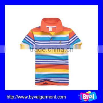 Low Price Clothes for Children Fashion Cheap Stripe Kids Polo Shirt Wholesale photo-3